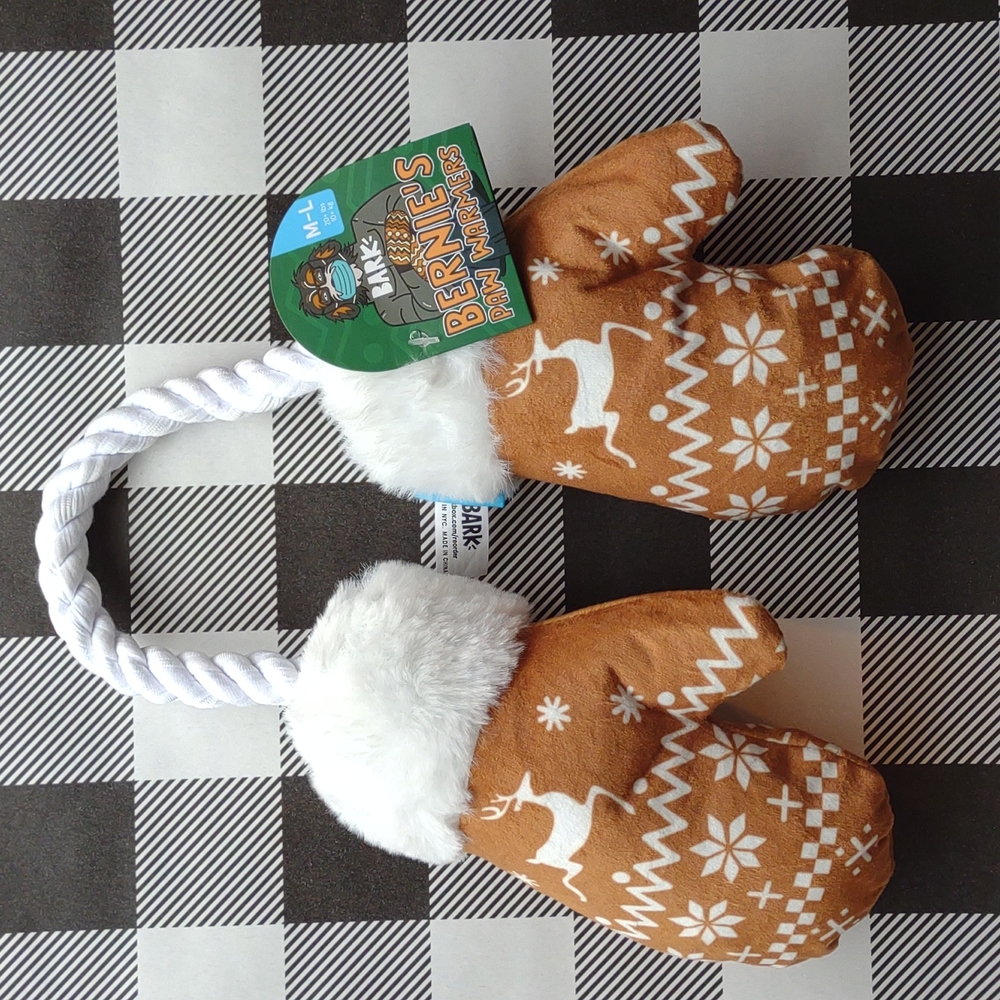 Bark Dog Toy Mittens for Medium to Large Dogs